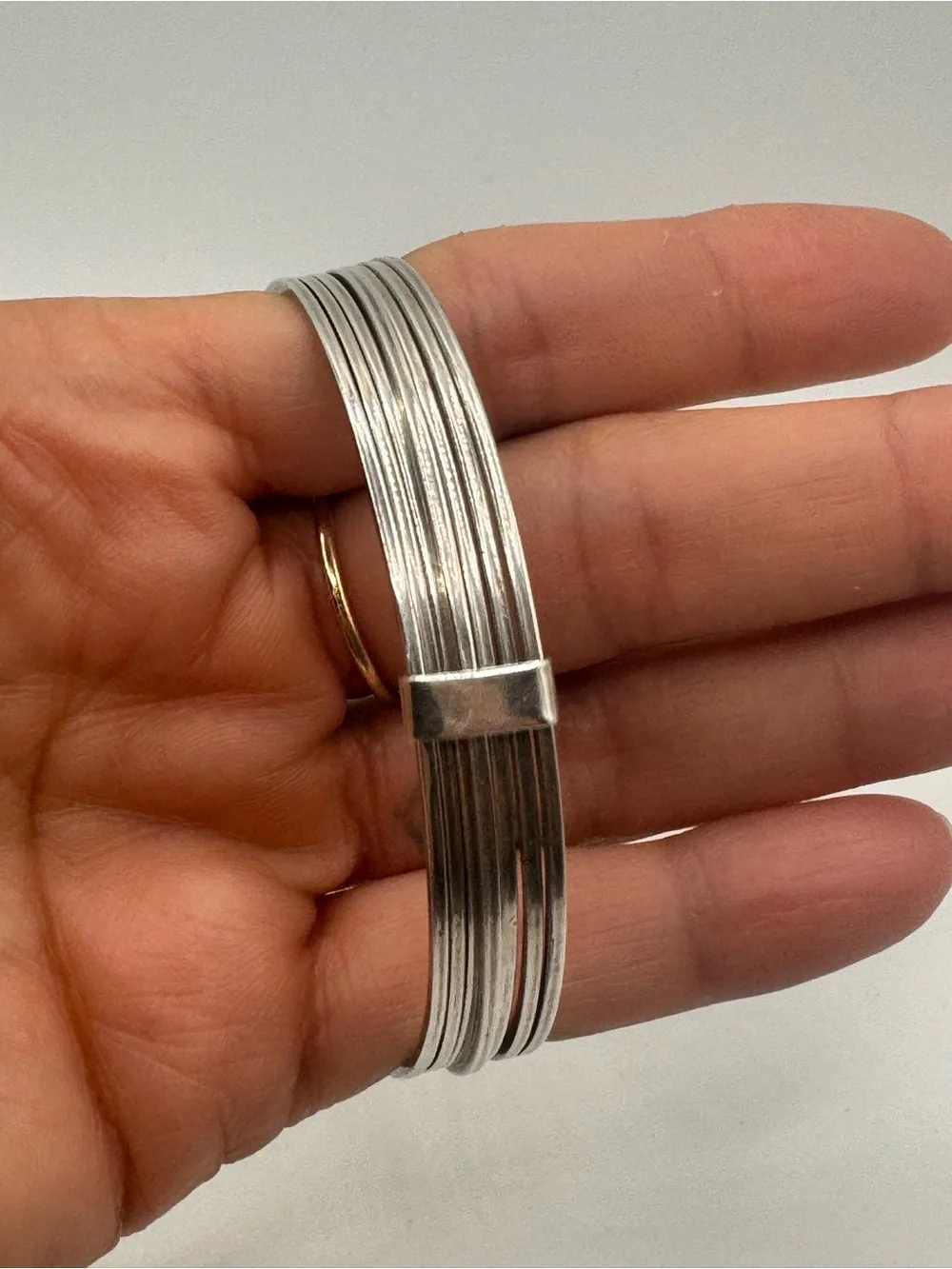 Vintage Taxco 925 Silver Multi Band Bangle Bracelet